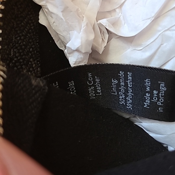 Nwt! Sezane nicolas leather coin pouch black croco - Picture 8 of 9